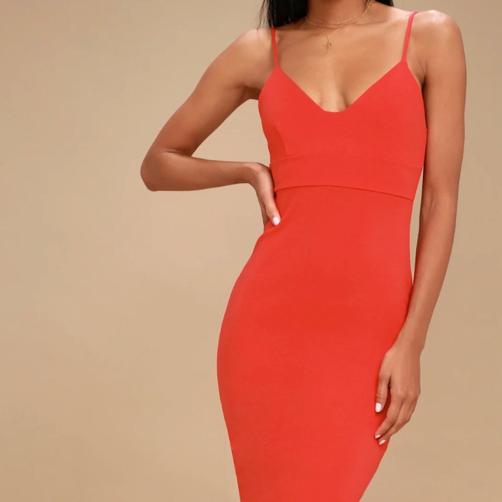 Lulus Don't Tell 'Em Red Bodycon Dress - XS
